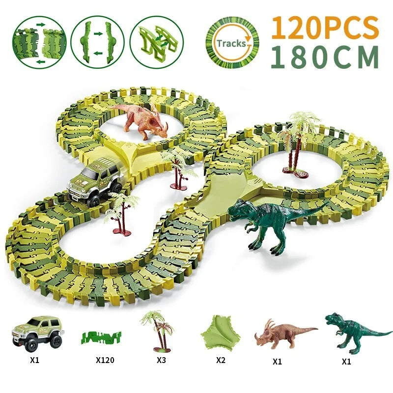 Set Jucărie cu Pistă de Dinozaur
