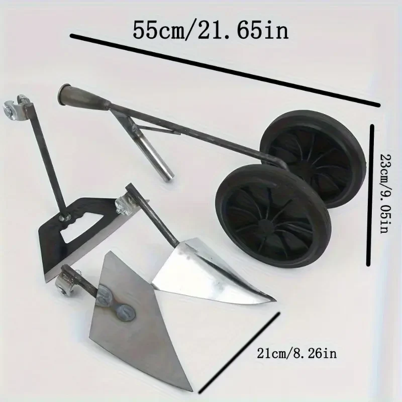 AgroWheel Pro — sapă manuală pe roți cu 3 capete