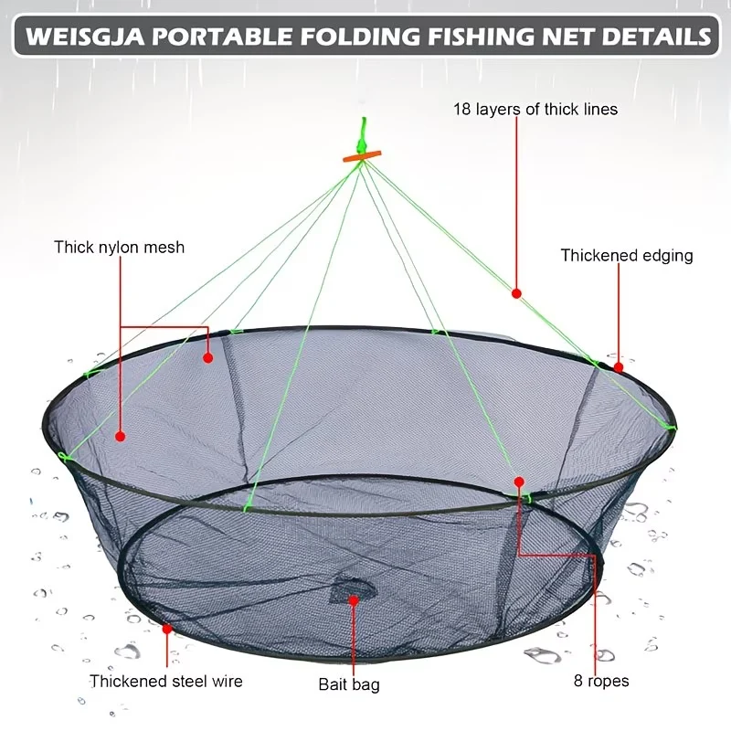 CatchMaster — plasă de pescuit pliabilă 150 / 120 cm