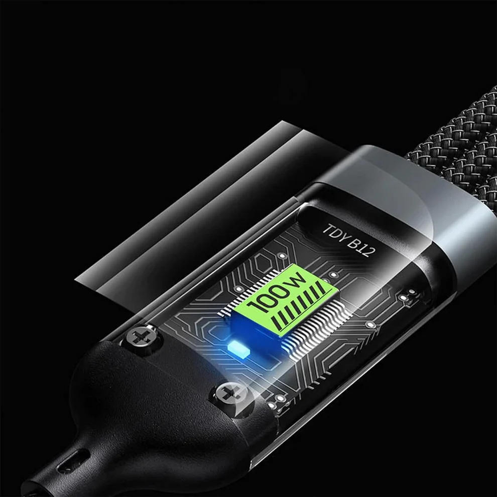 FlashCord — cablu luminos 3 în 1 cu înveliș textil